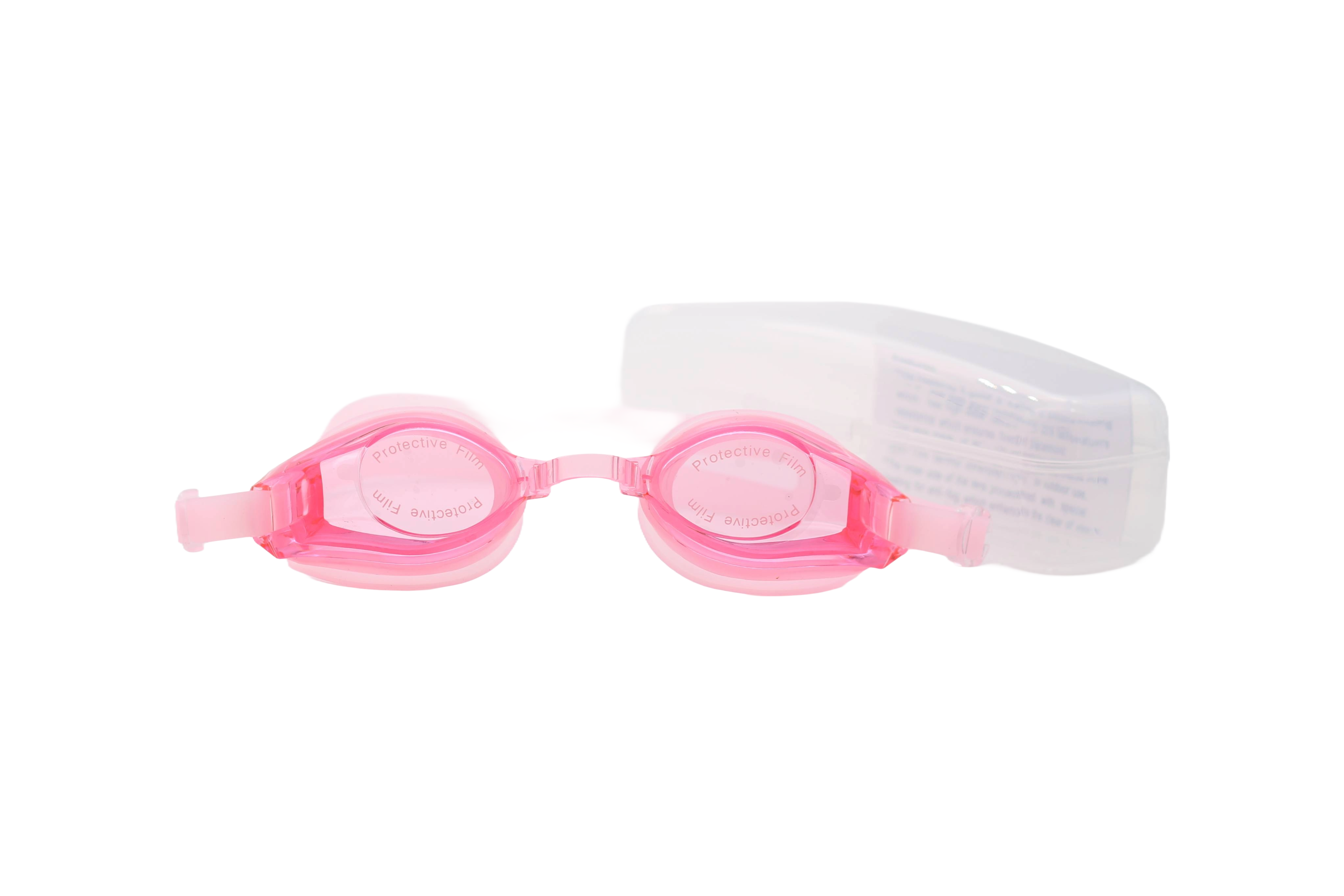 
Prescription Swimming goggles with clear, anti-fog lenses, soft silicone seals around the eyes, and an adjustable strap for a secure fit. Designed to provide comfort and clear vision during swimming.